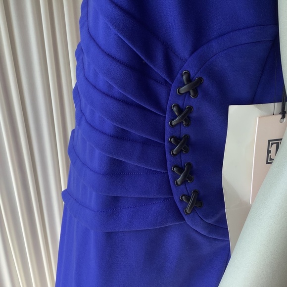 Ivanka Trump Sleeveless Pleated Sheath Dress Royal Blue Women's Size 14 NWT - Picture 5 of 10